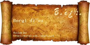 Bergl Éva névjegykártya