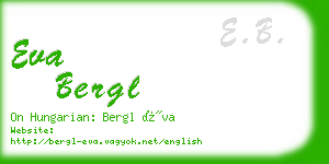eva bergl business card